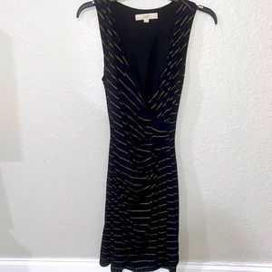 LOFT - Blue and gold dress